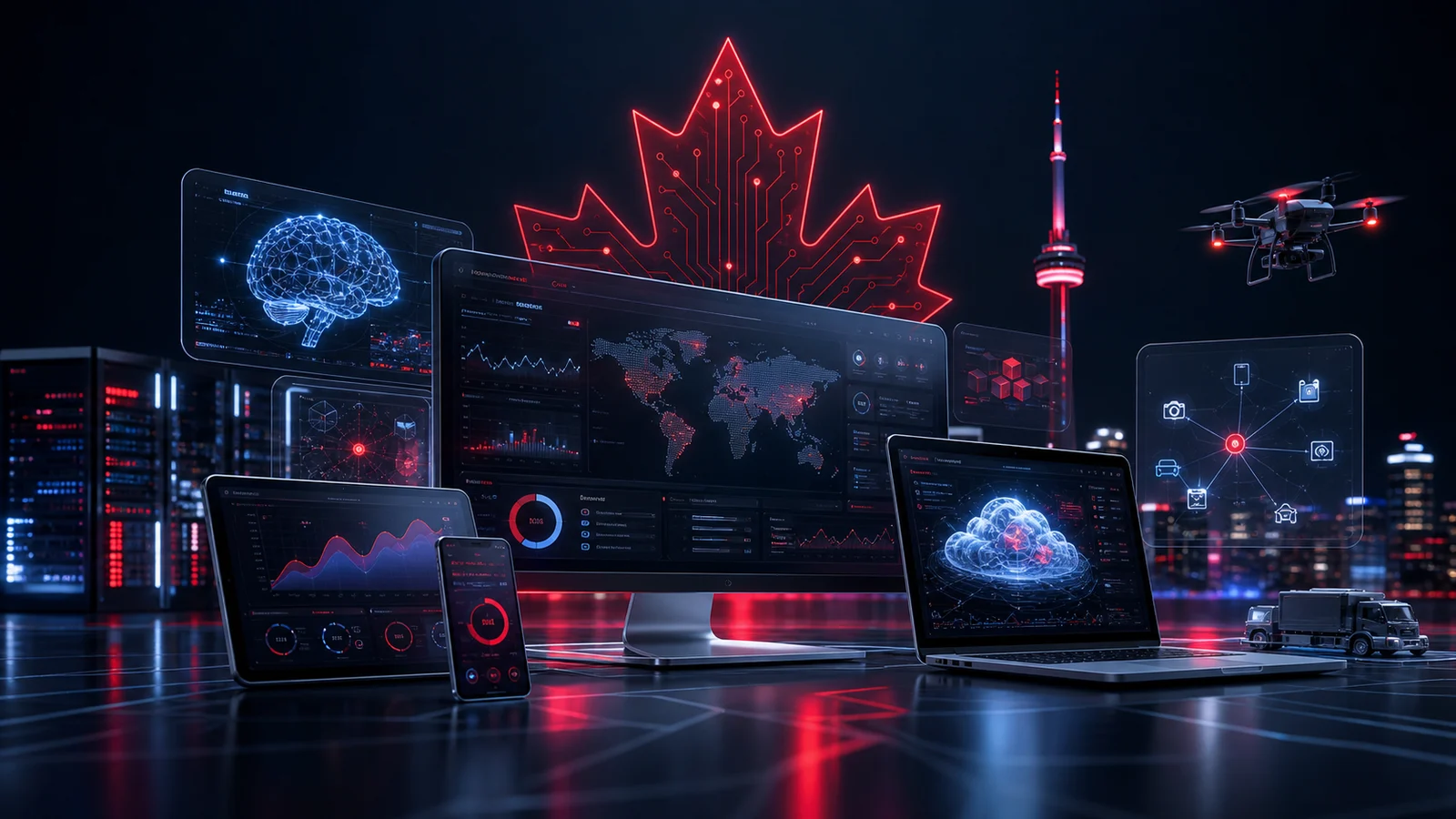 Premium Red Leaf digital command center